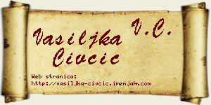 Vasiljka Čivčić vizit kartica